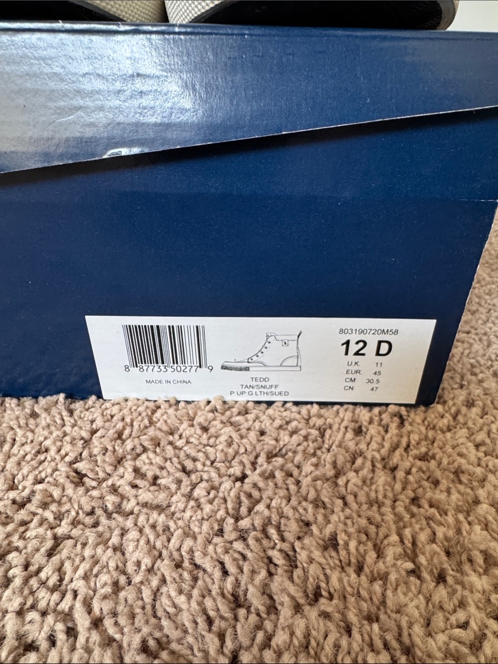 Polo by Ralph Lauren Tedd Brown Leather High-Tops with Cream Sole NEVER WORN - Picture 2 of 11